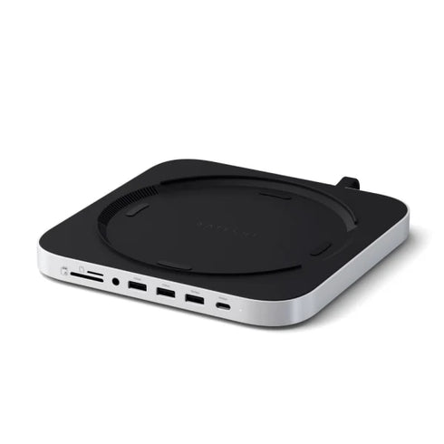 Satechi Stand & Hub For Mac Mini/Studio With NVME SSD Enclosure (Silver) - Digital3d.com.au